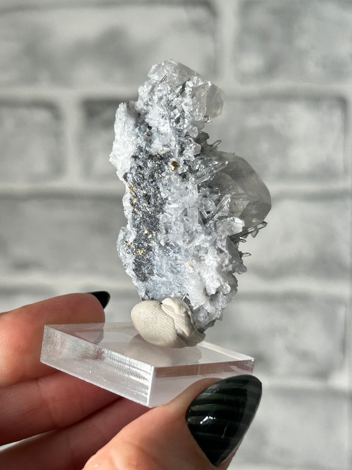 Needle Quartz with Calcite - Fujian, China