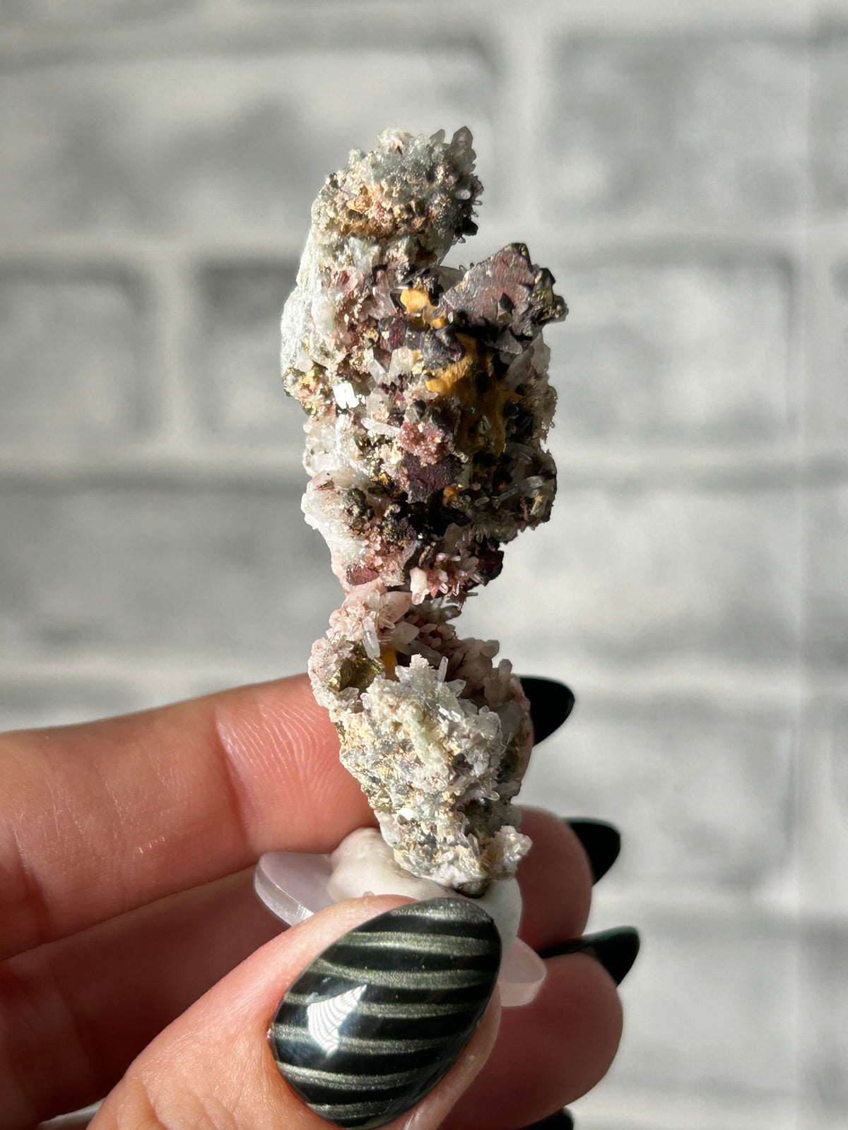 Red ‘Strawberry’ Quartz Cluster with Colourful Pyrite - Guizhou, China
