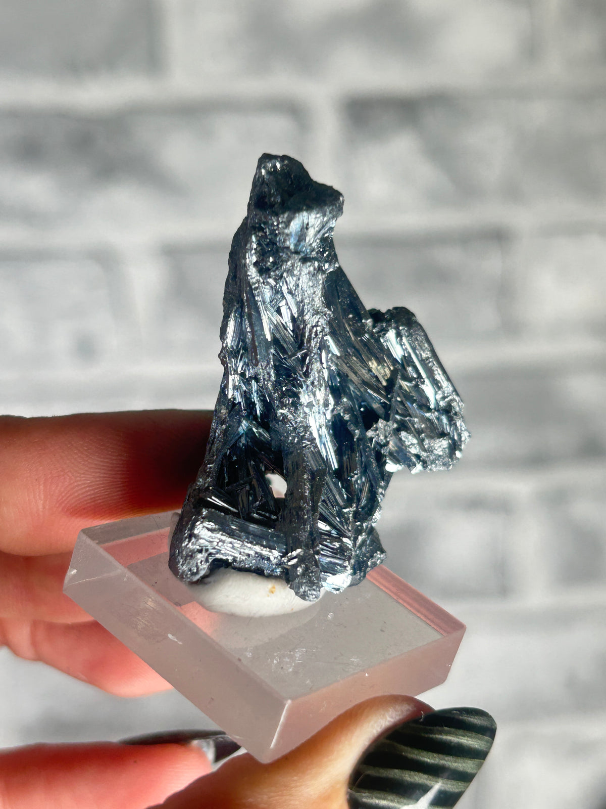 Stibnite with blue flash from JiangXi, China