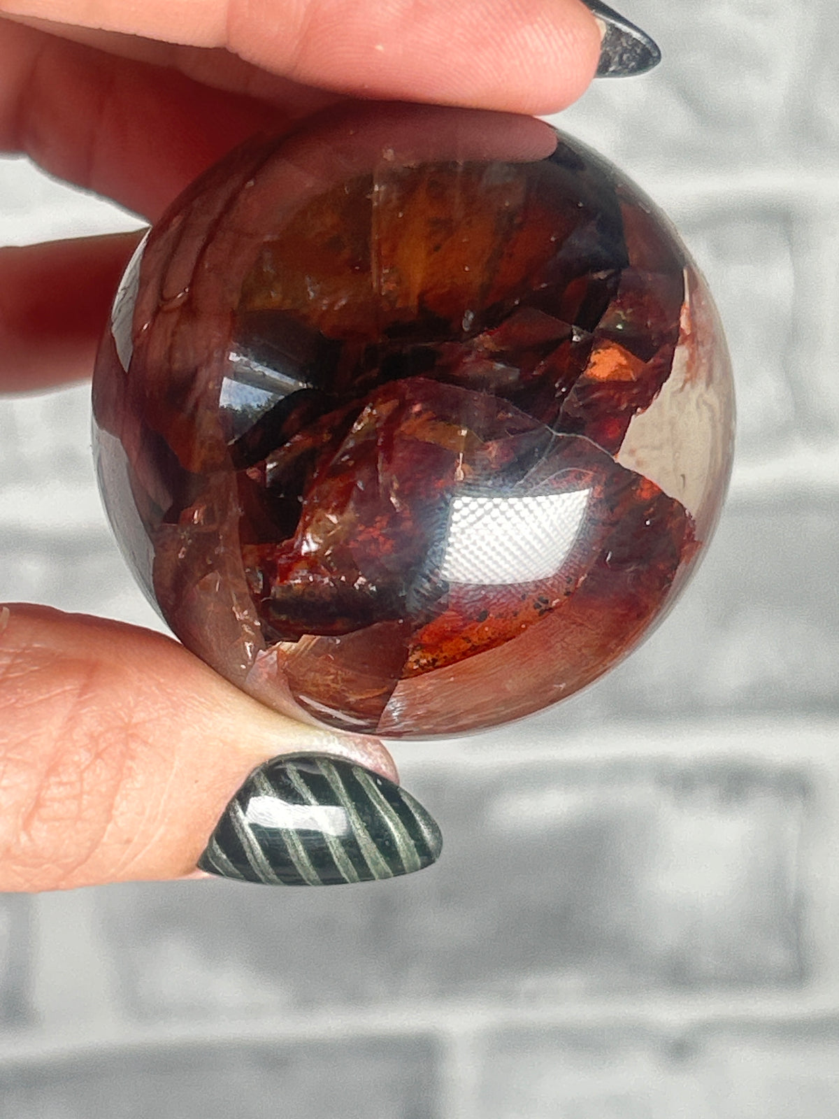 Clear Fire Quartz Sphere