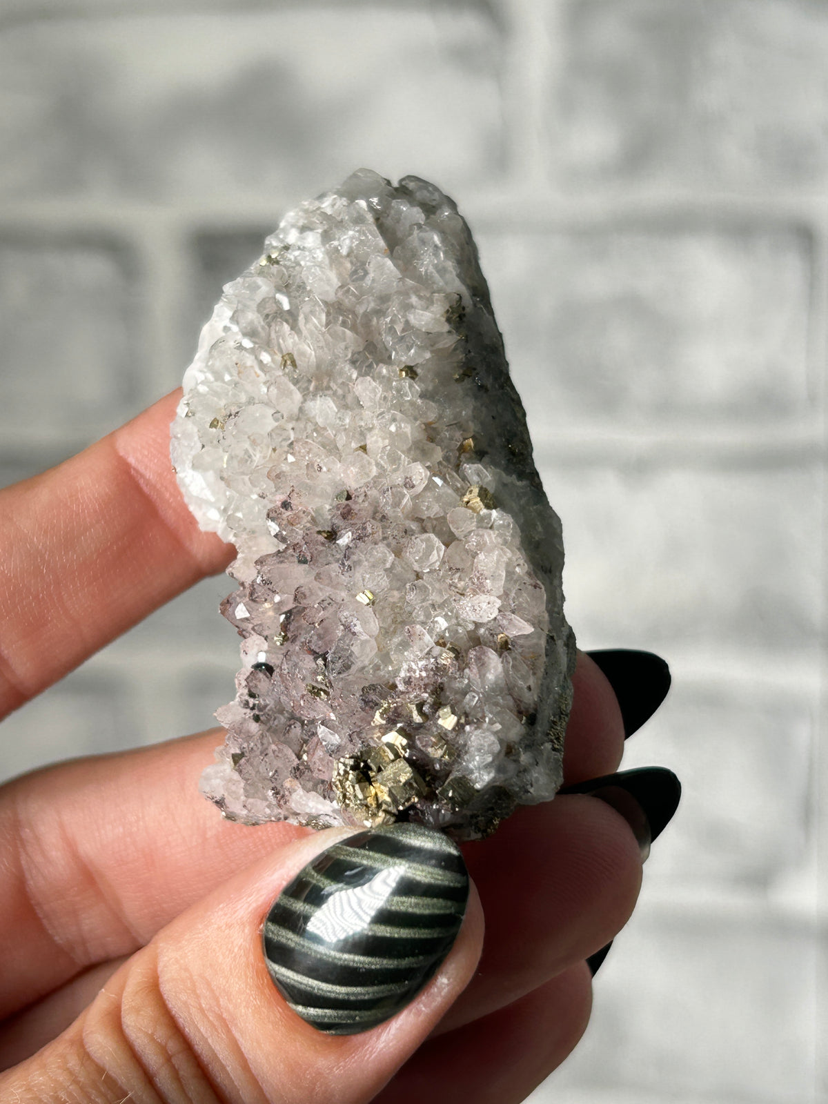 Red ‘Strawberry’ Quartz Cluster with Colourful Pyrite - Guizhou, China