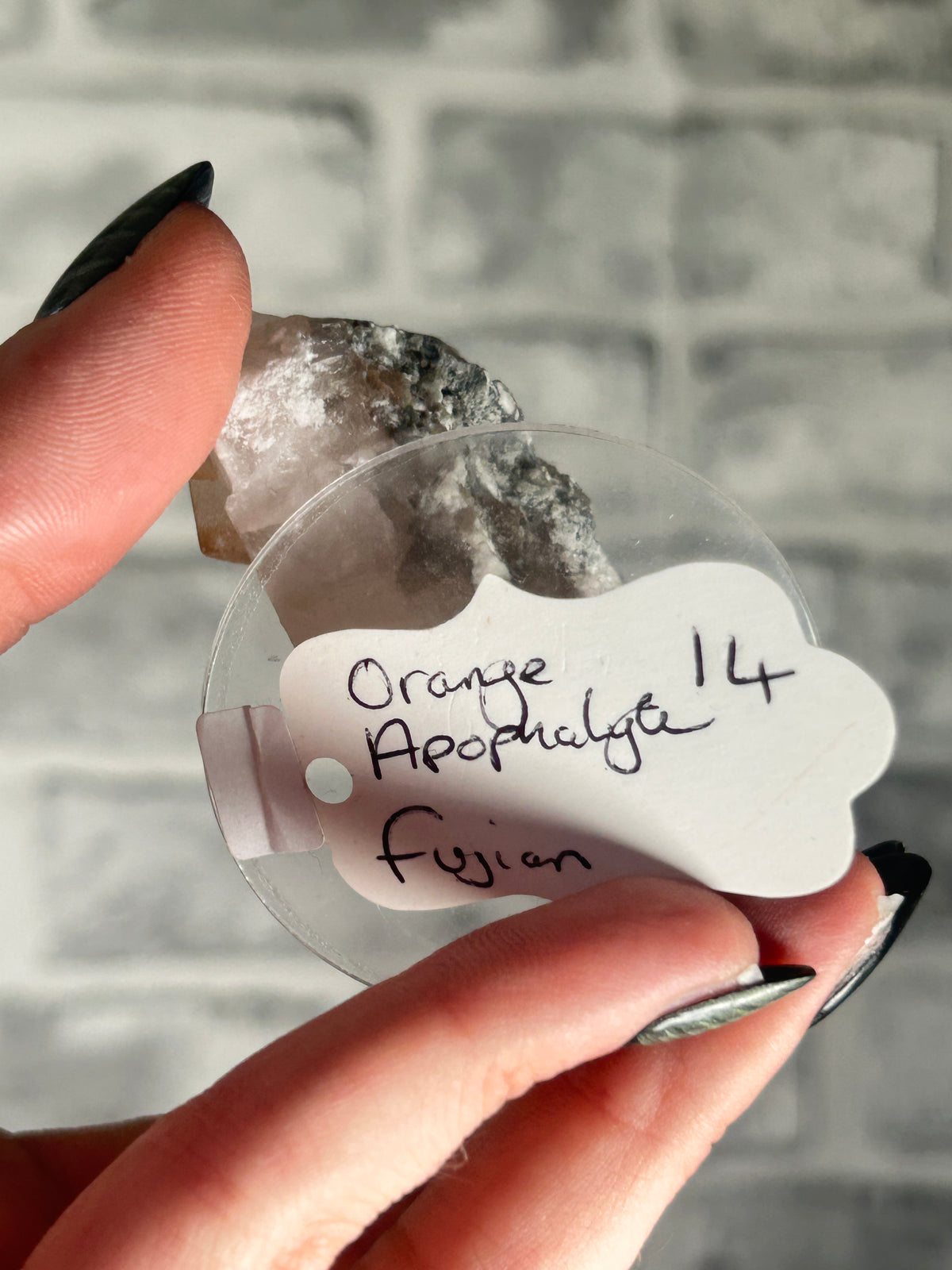 Orange Apophylite from Fujian