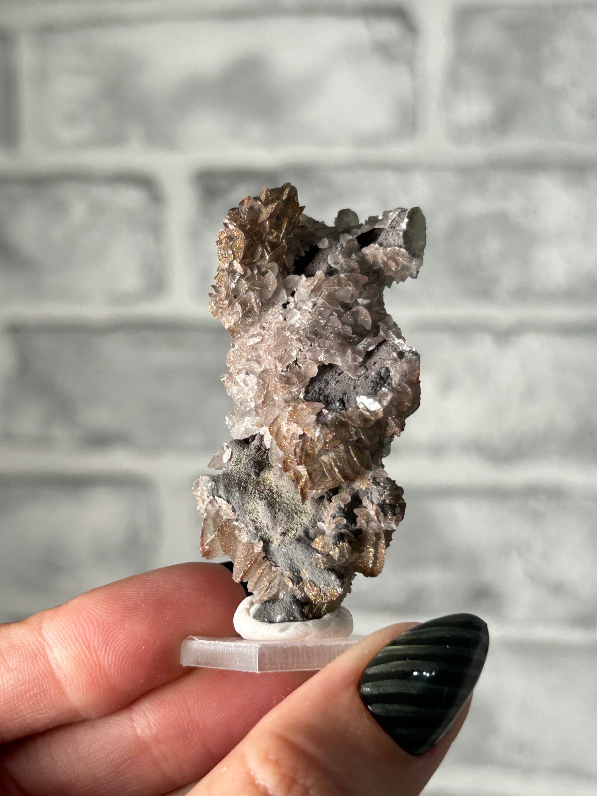 Pyrite on Benz Calcite from Daye, Hubei, China