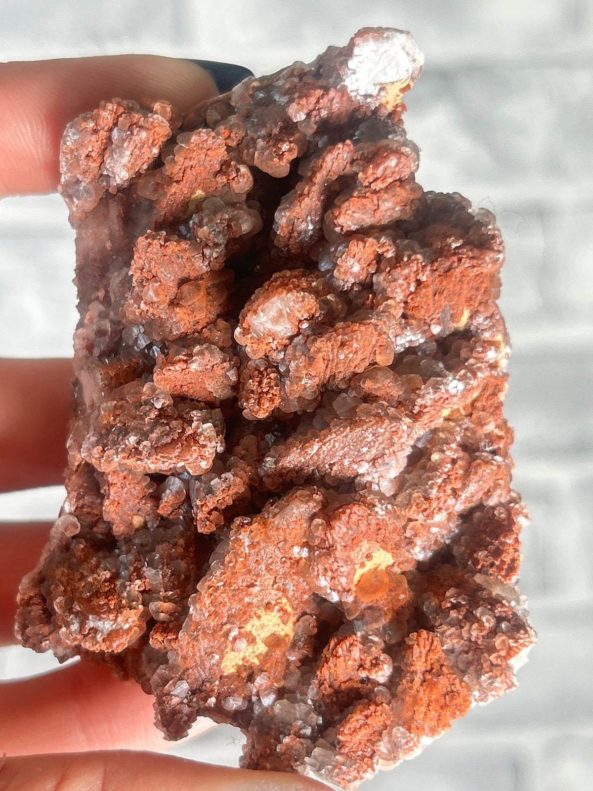 Diamond Hematite Calcite pn Dogtooth Calcite, Hubei, China