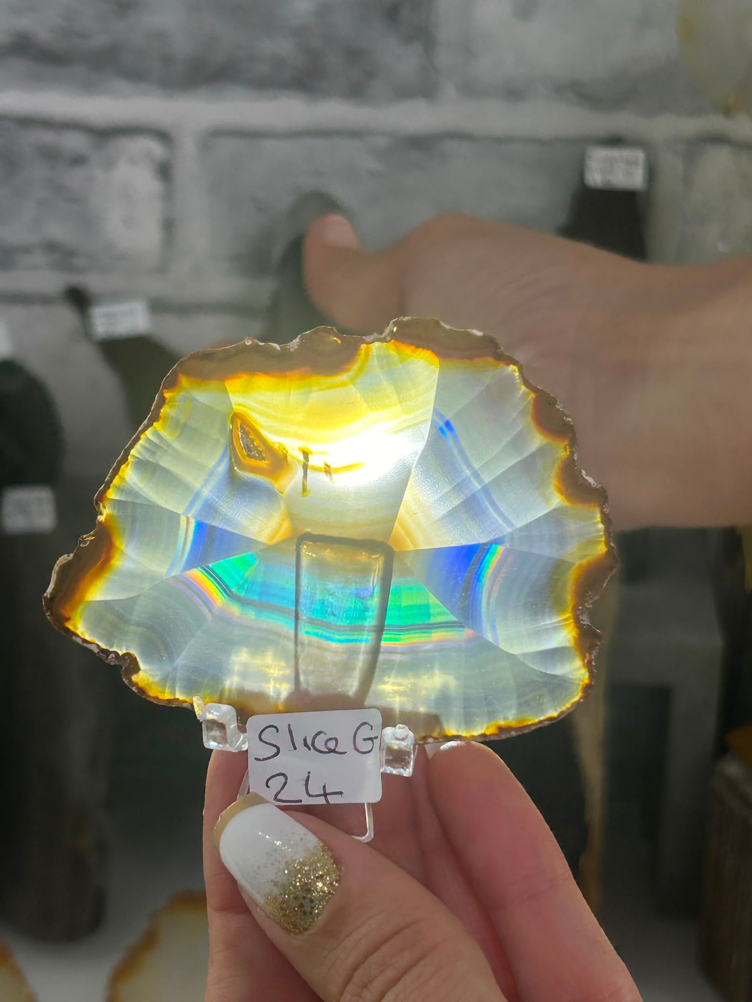 Iris Agate Slice G