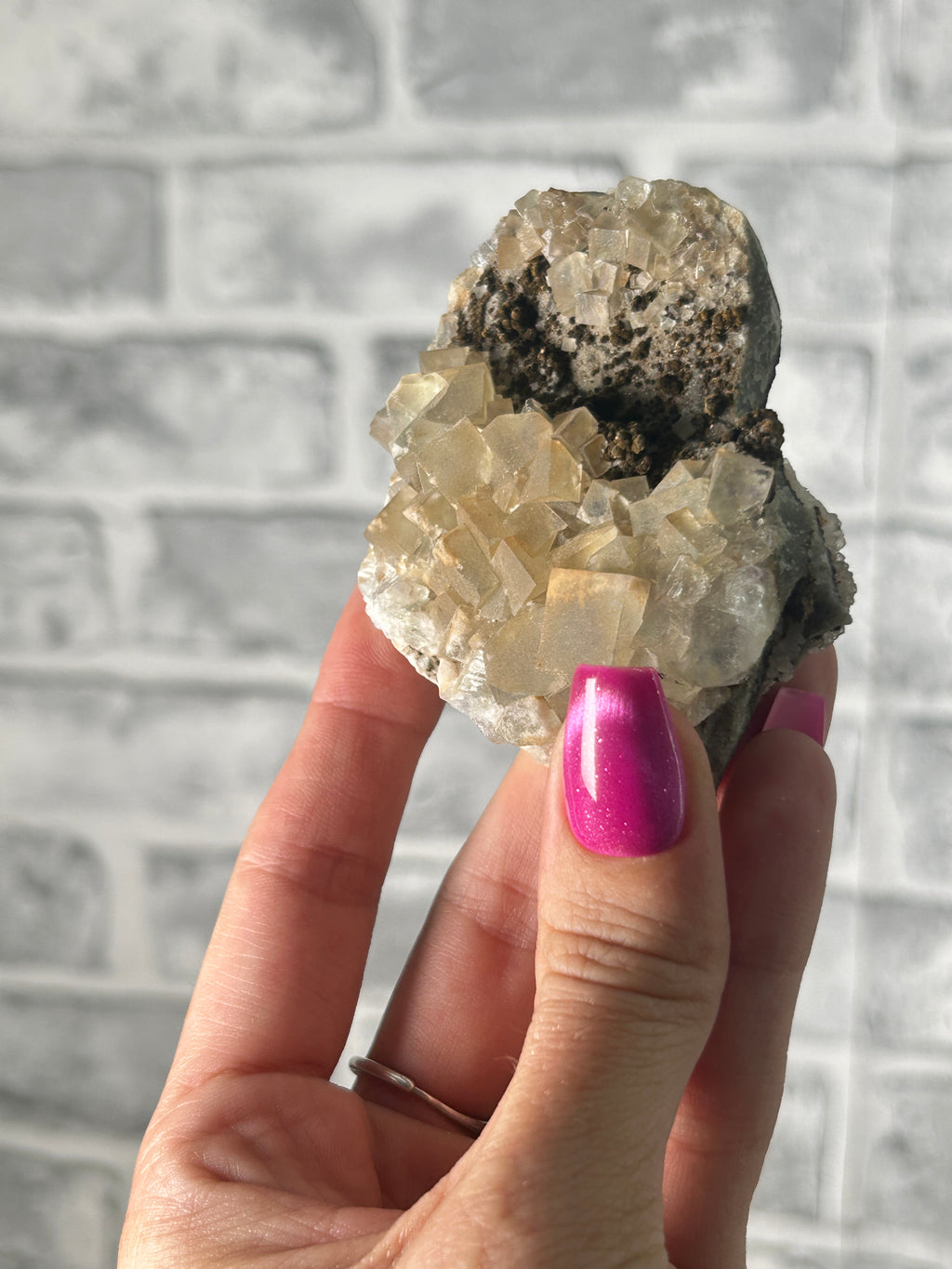 fluorite with Hematite