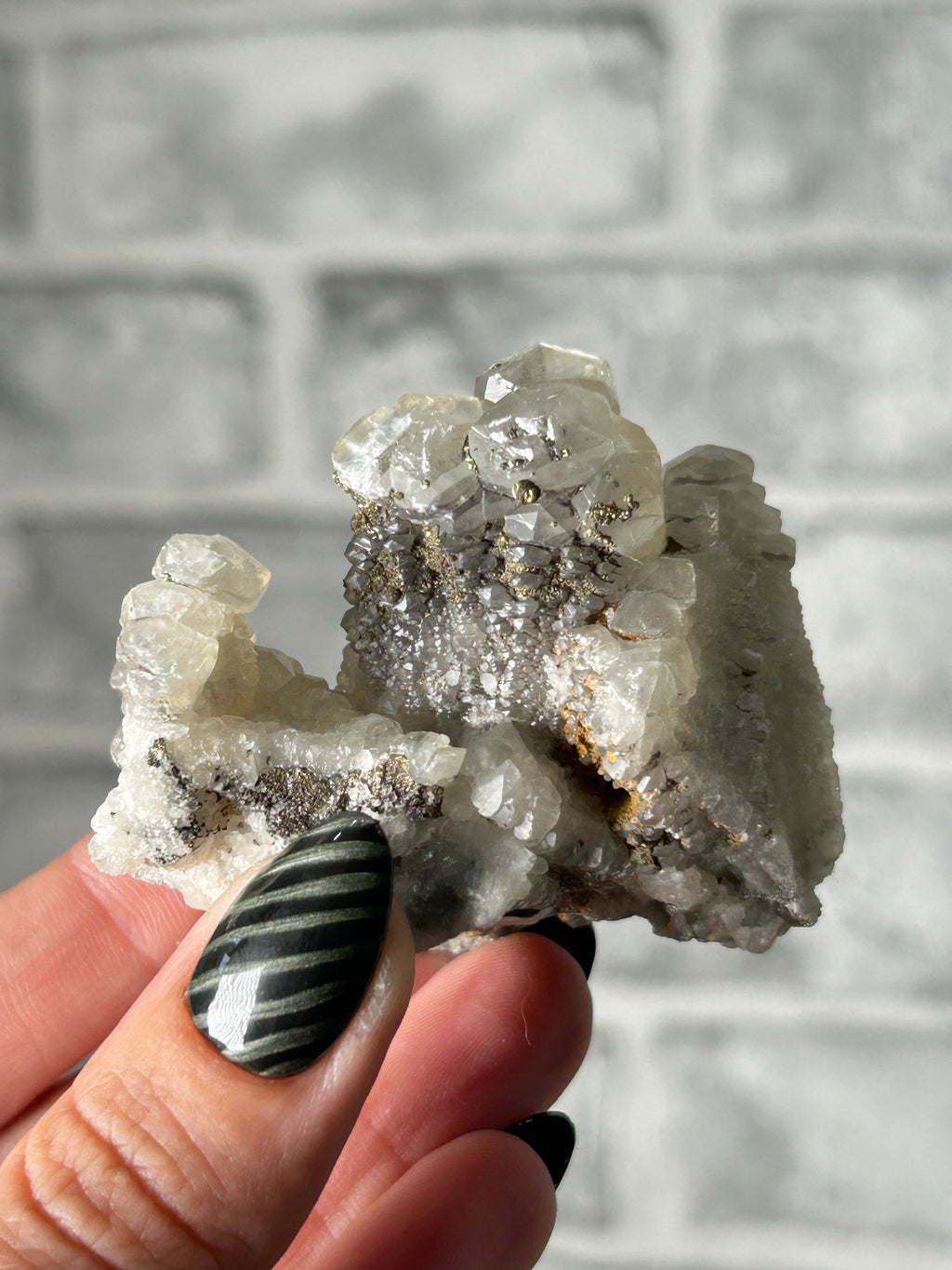 Pyrite on Calcite from Hunan, China