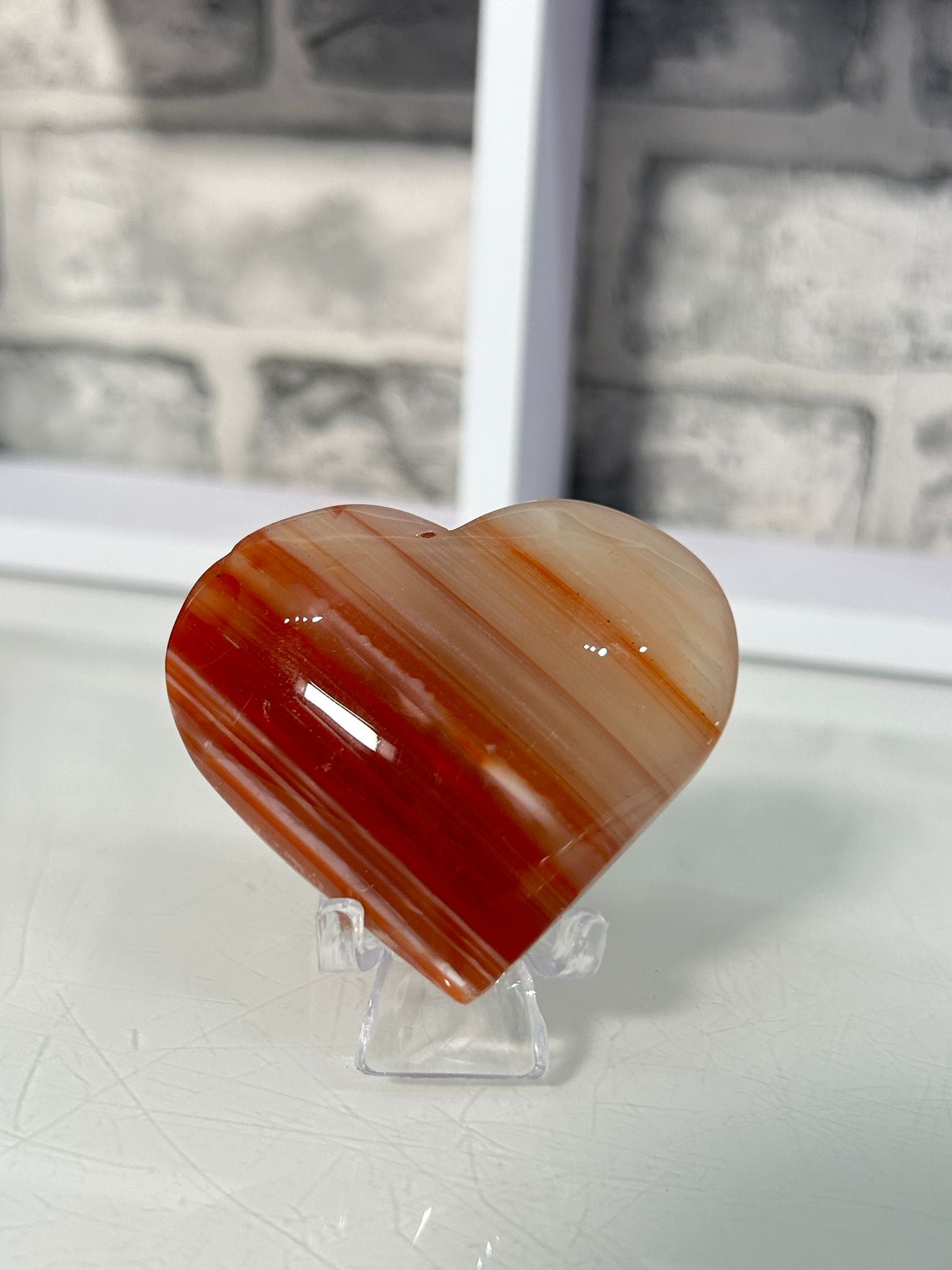 Banded Red Agate Heart