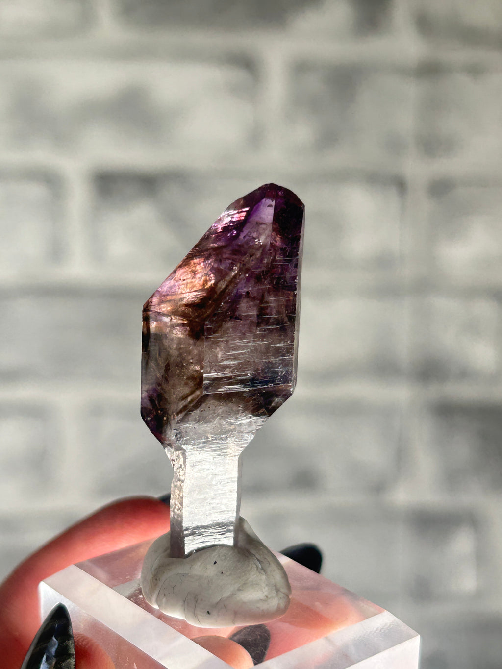 Amethyst scepter With Various Mineral Inclusions