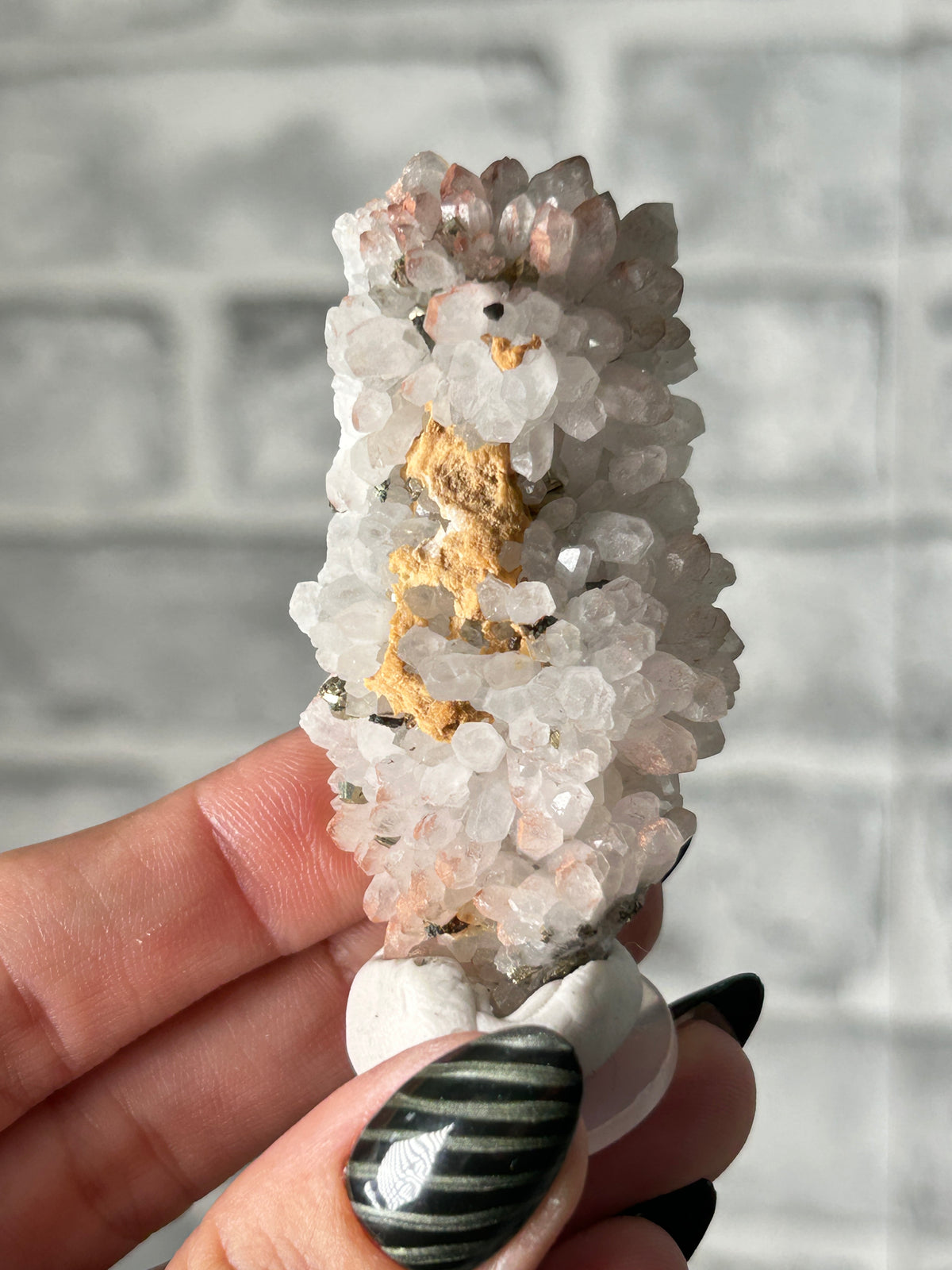 Red ‘Strawberry’ Quartz Cluster with Colourful Pyrite - Guizhou, China