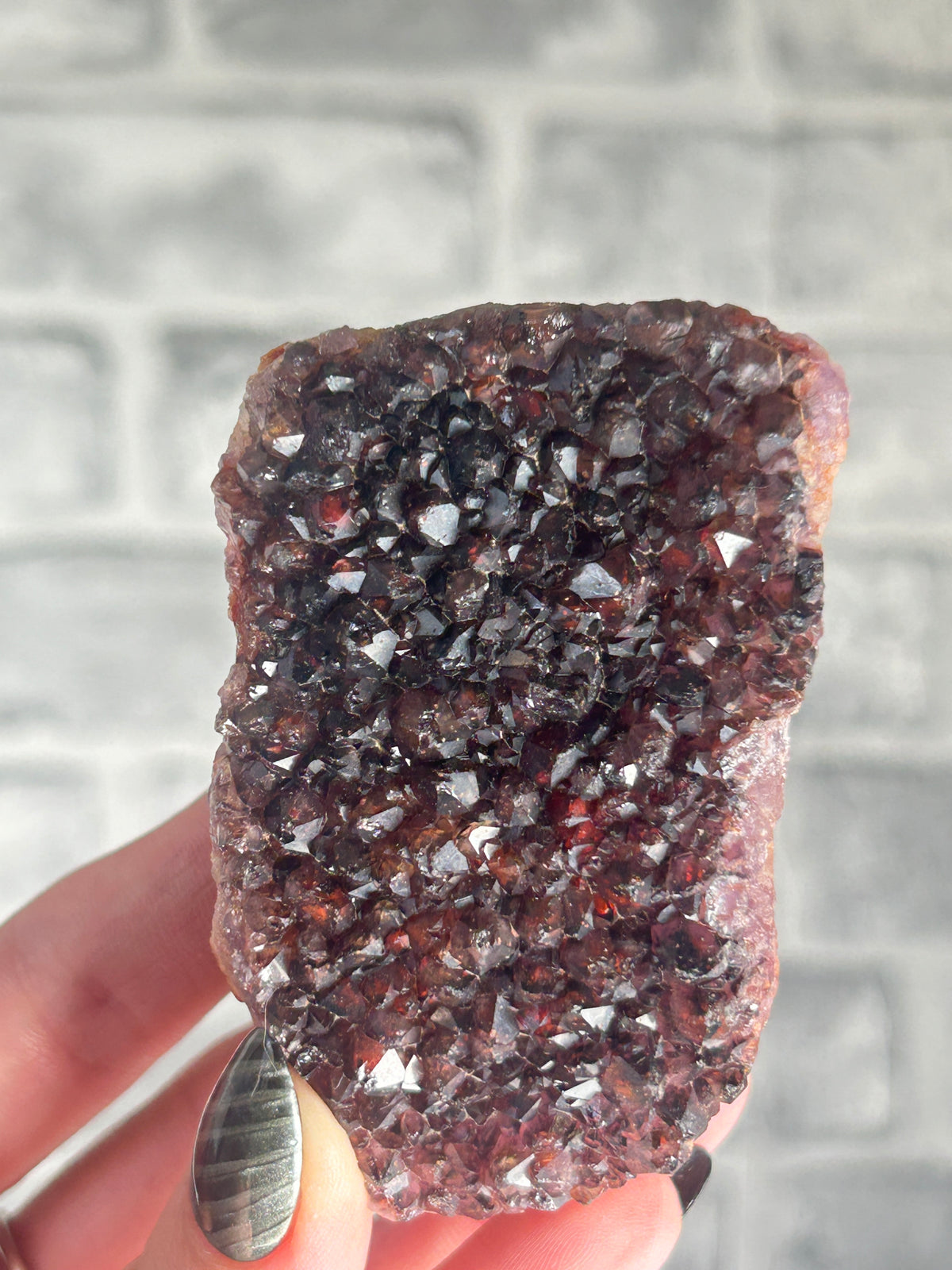 Hematite included Amethyst Cluster