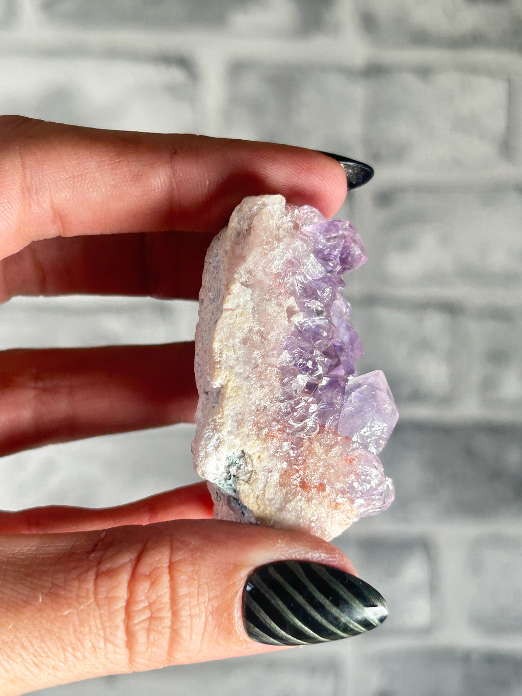 Madagascan Pink Amethyst with Purple Amethyst