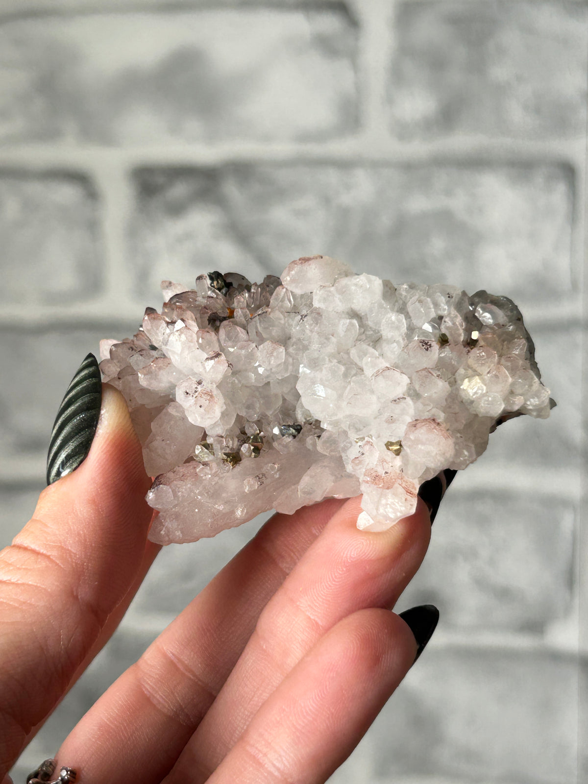 Red ‘Strawberry’ Quartz Cluster with Colourful Pyrite - Guizhou, China