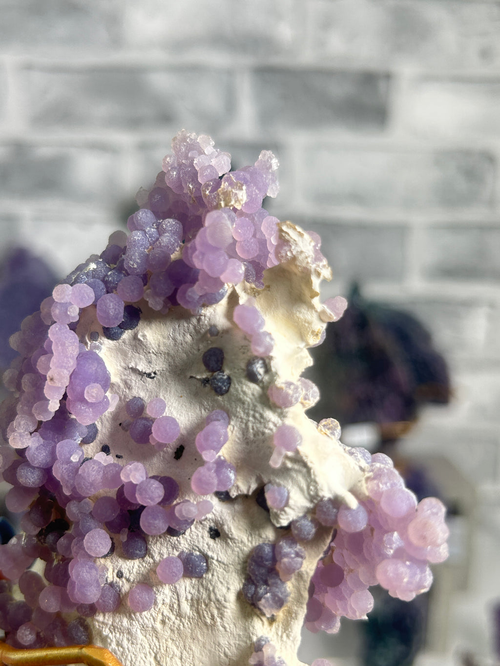 Purple Grape Agate on White Matrix F