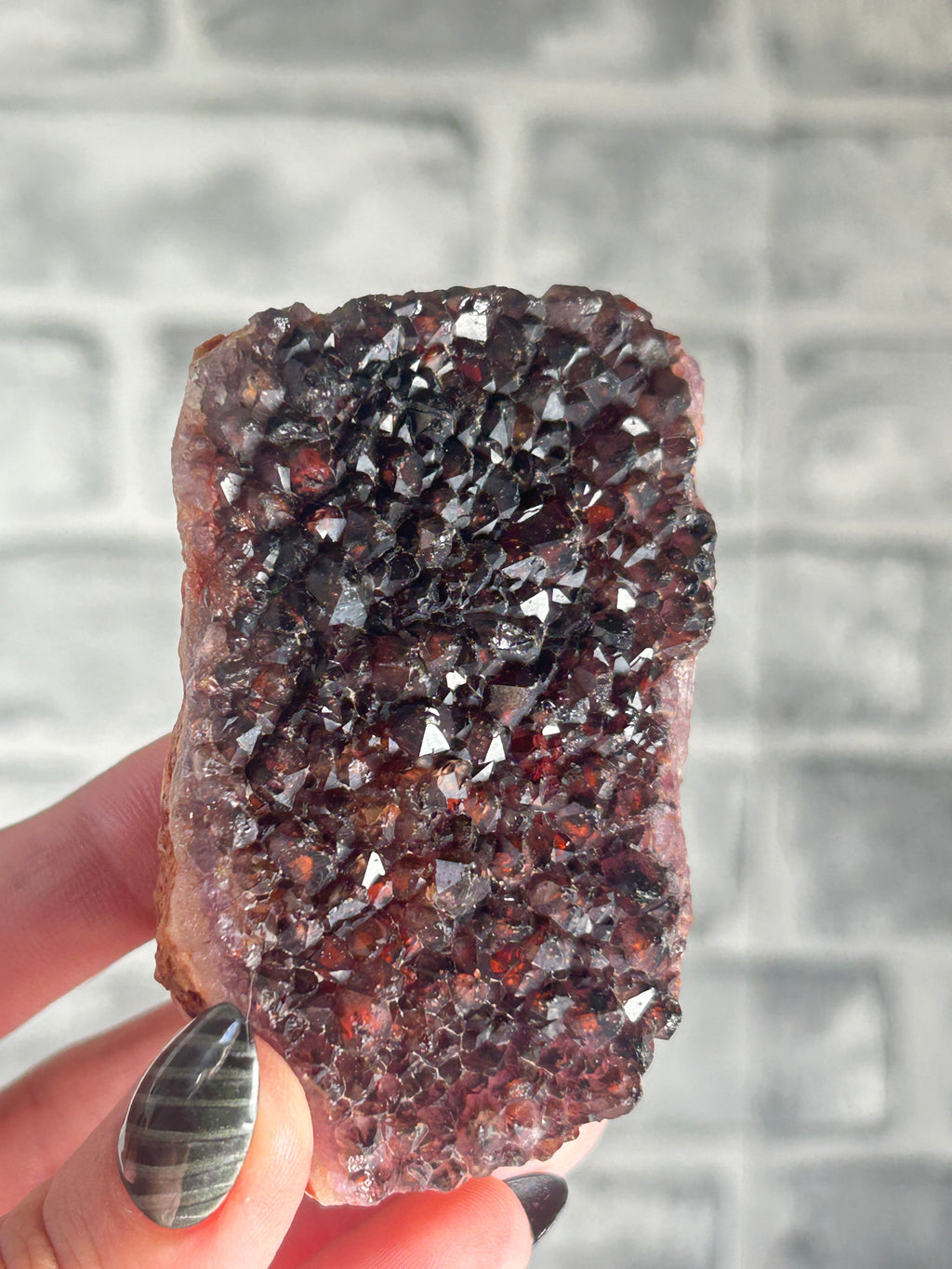 Hematite included Amethyst Cluster