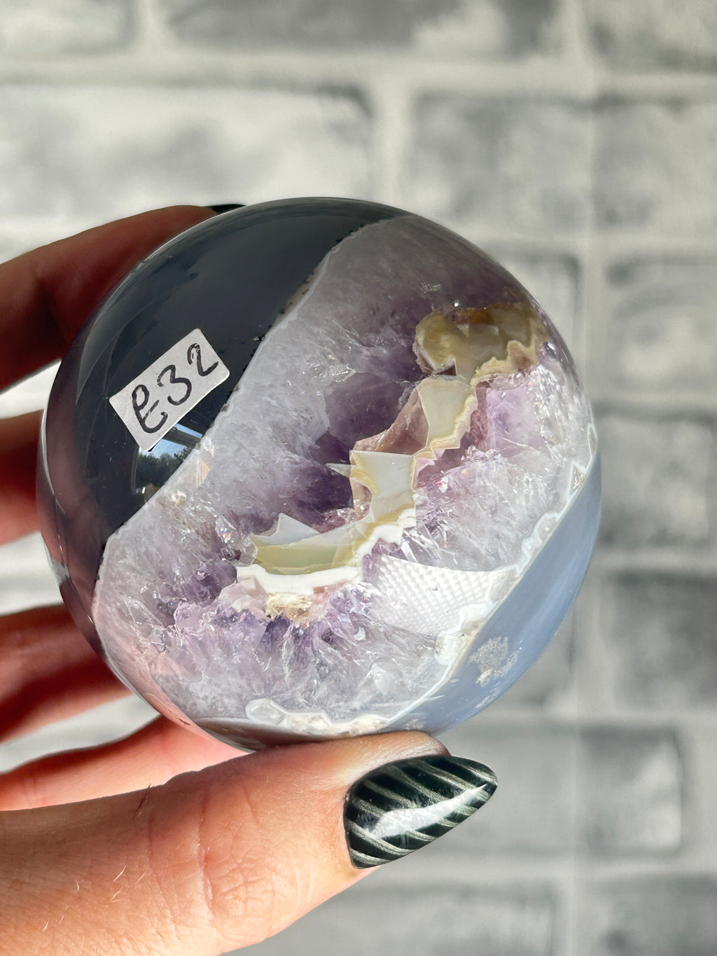 Brazilian Amethyst agate Sphere