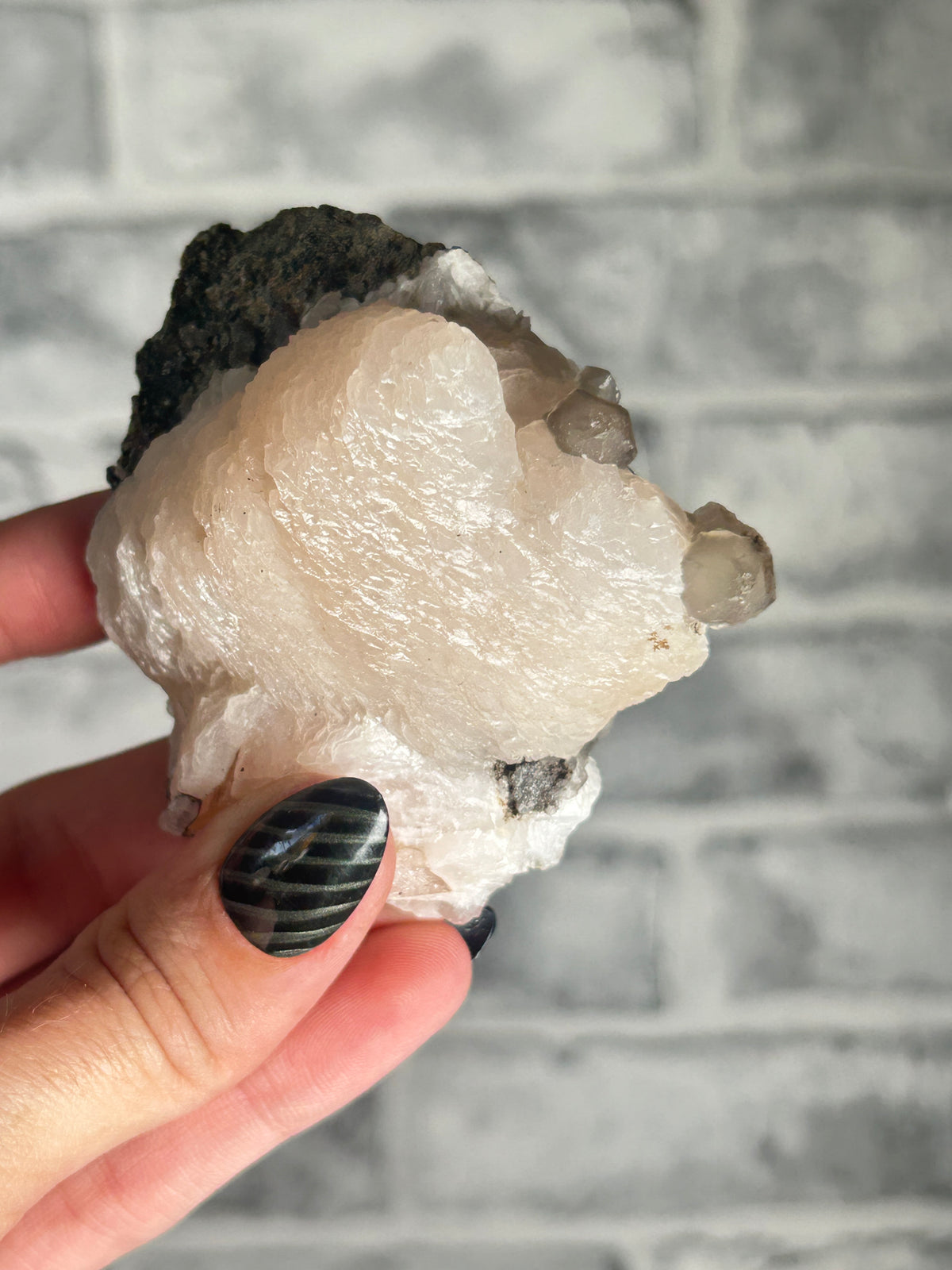 thousand layer calcite on Quartz, Huanggang Fe-Sn Deposit, Inner Mongolia