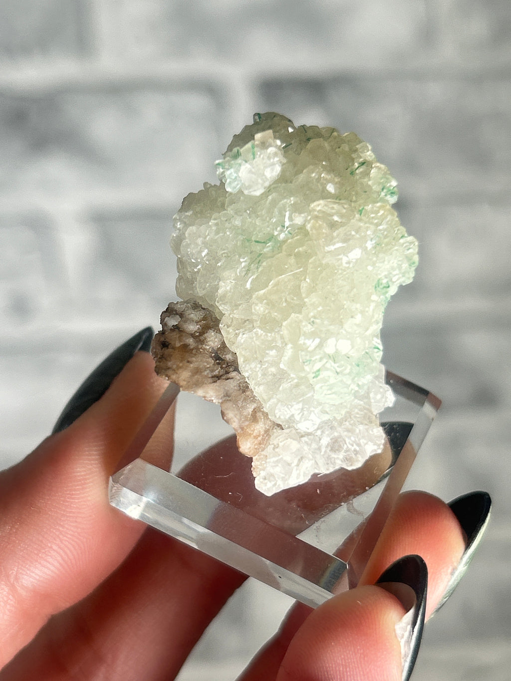 Malachite coated Selenite, Guizhou, China