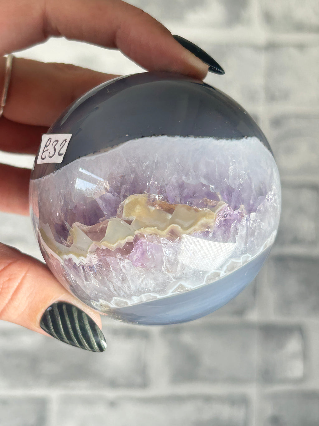 Brazilian Amethyst agate Sphere
