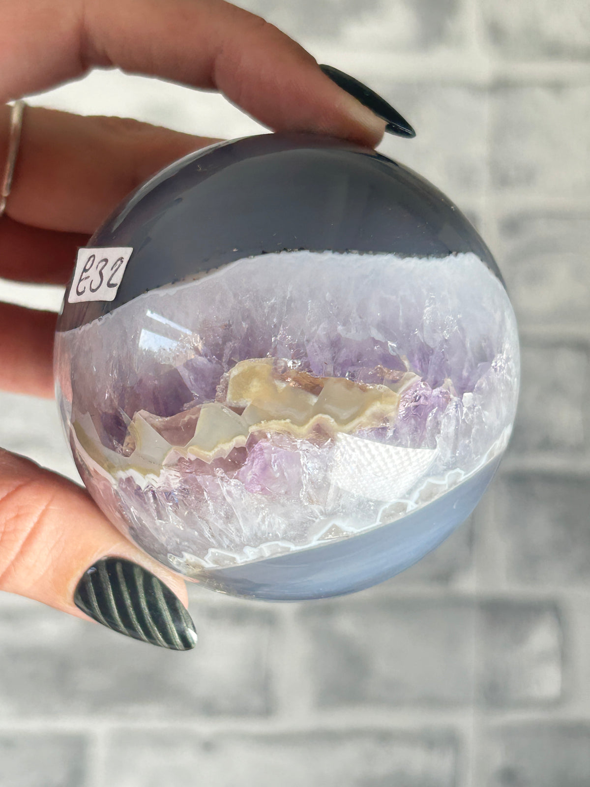 Brazilian Amethyst agate Sphere