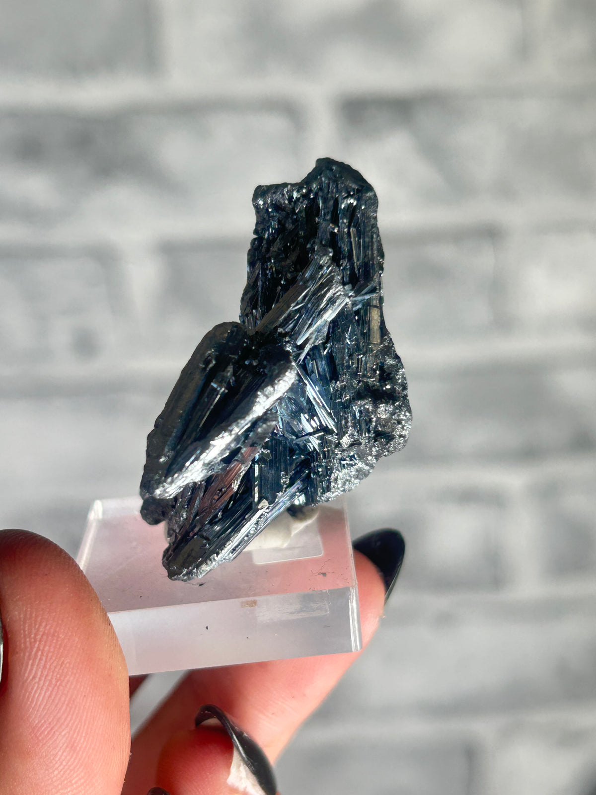 Stibnite with blue flash from JiangXi, China