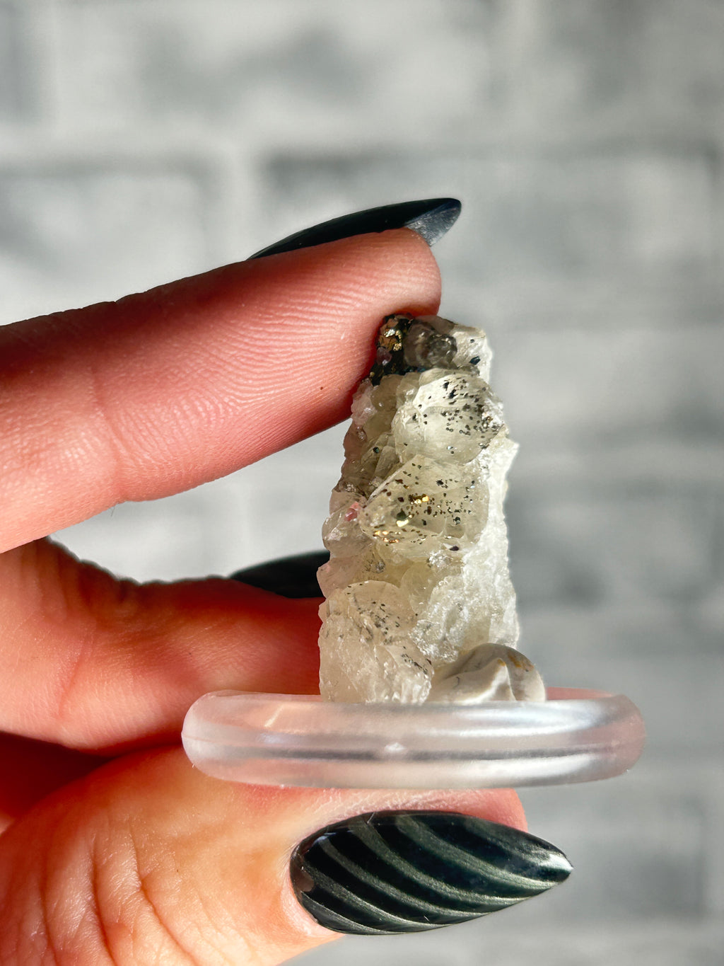 Dogtooth Calcite with Speckled Pyrite from Daye, Hubei, China