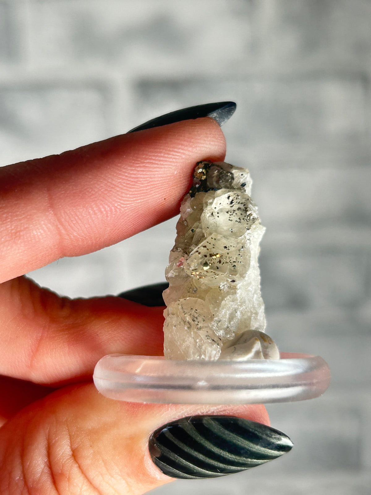 Dogtooth Calcite with Speckled Pyrite from Daye, Hubei, China