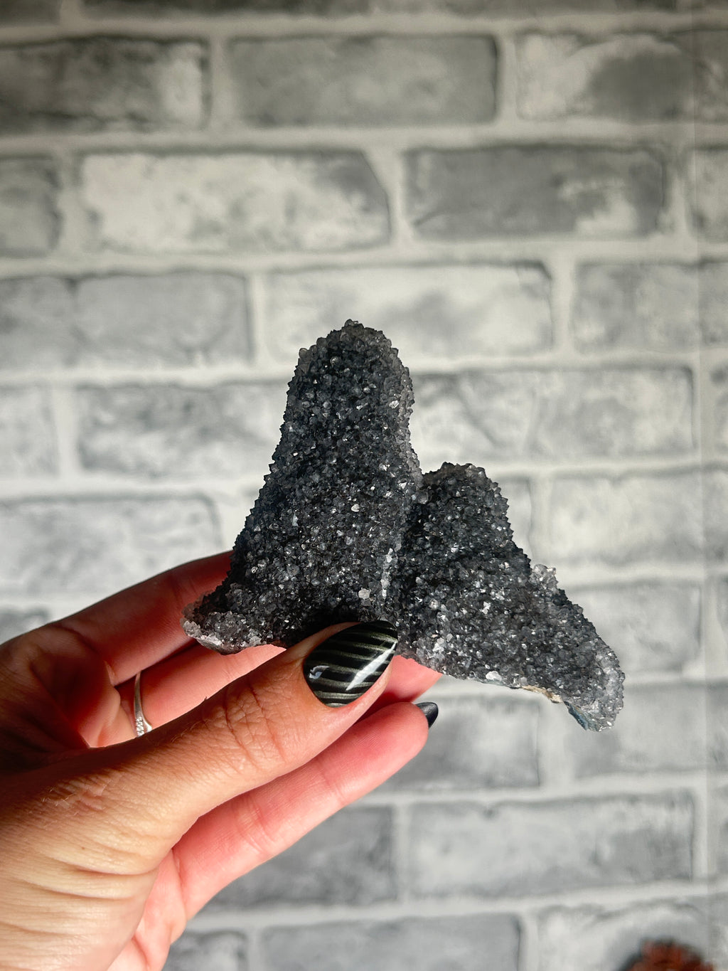 Black Amethyst Stalactite from Brazil