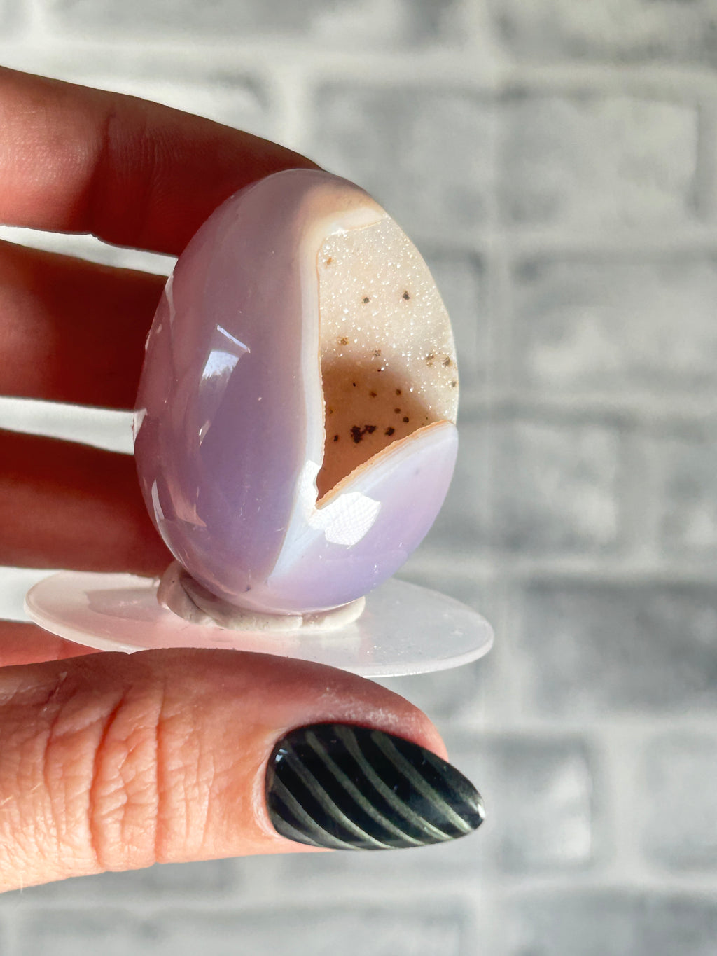 Druzy Agate Egg, Brazil