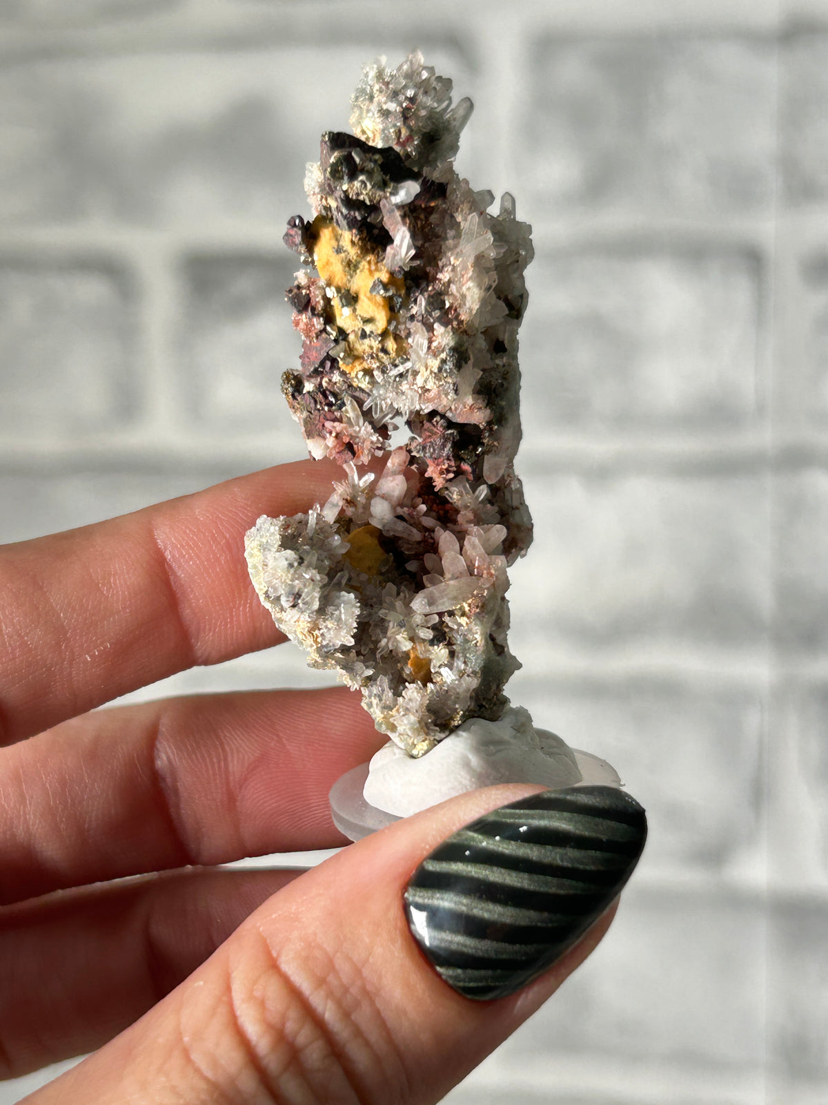 Red ‘Strawberry’ Quartz Cluster with Colourful Pyrite - Guizhou, China
