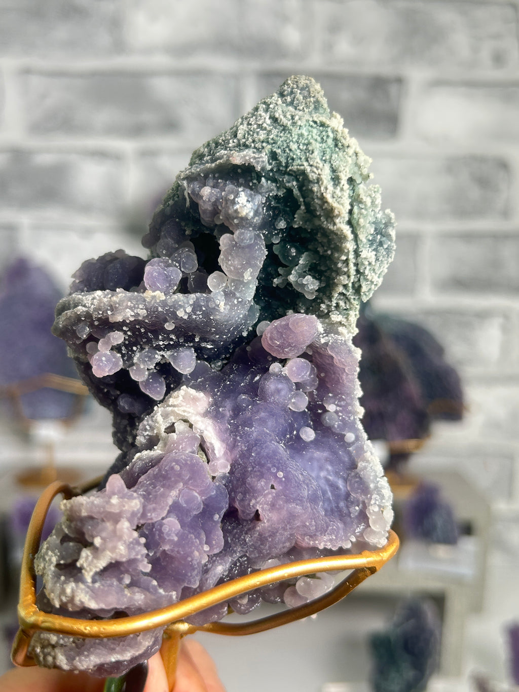 Purple & Mint Green Grape Agate Cluster E
