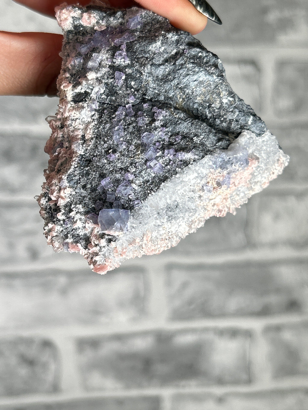 Rhodochrosite, Fluorite and Quartz, GuangXi, China