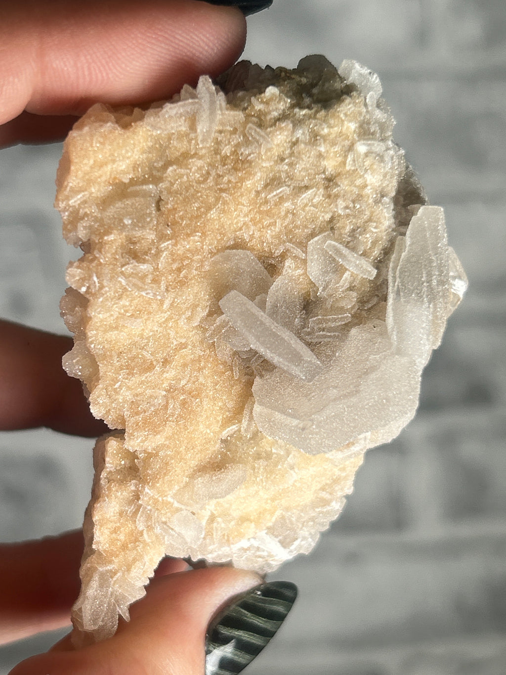 Sugar Quartz coated Calcite from Anhui, China