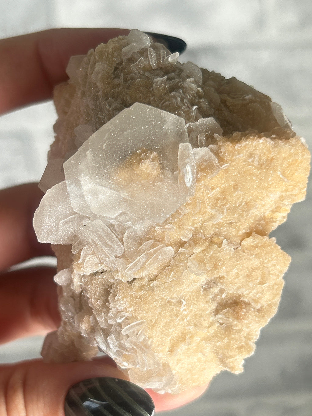 Sugar Quartz coated Calcite from Anhui, China