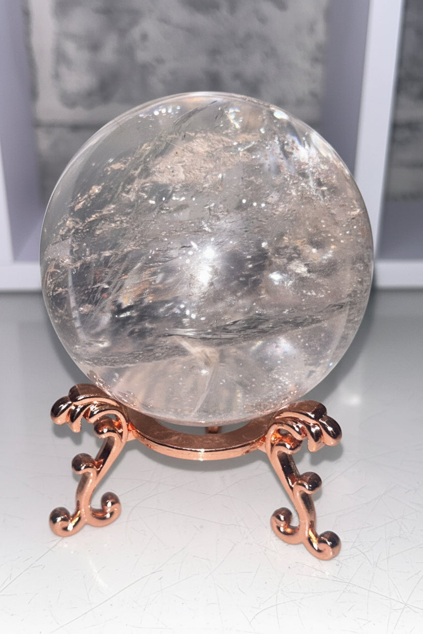 ✨ Azeztulite, Quartz & Pink Dolomite Sphere