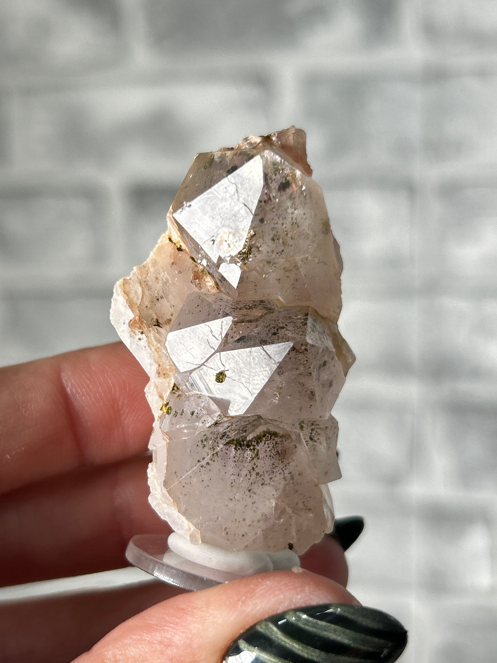 Epidote on Garden Quartz - Sichuan China