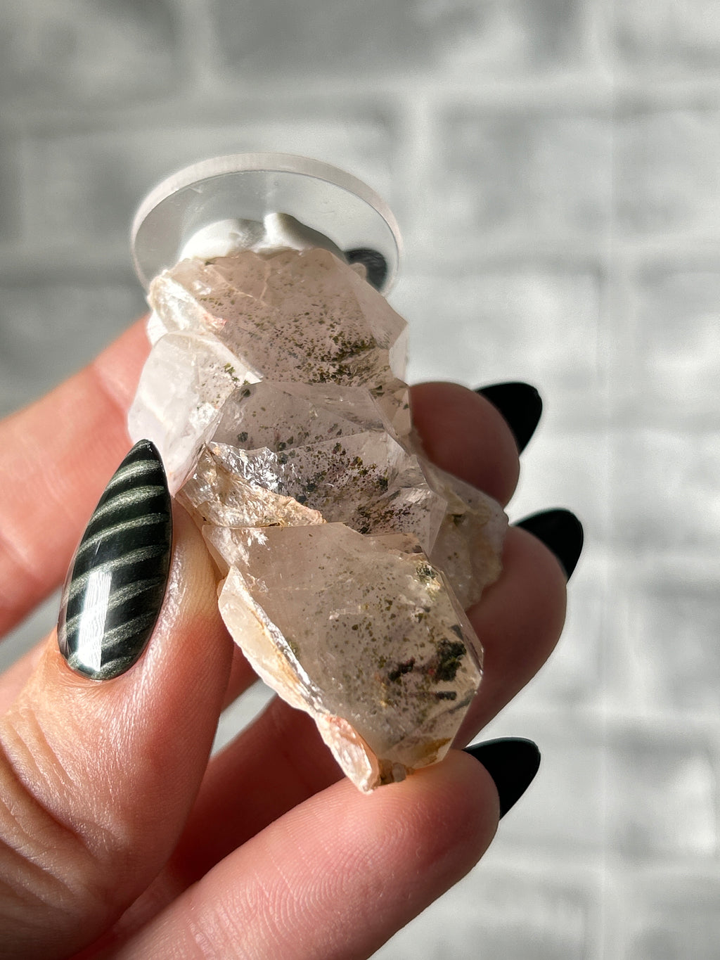Epidote on Garden Quartz - Sichuan China