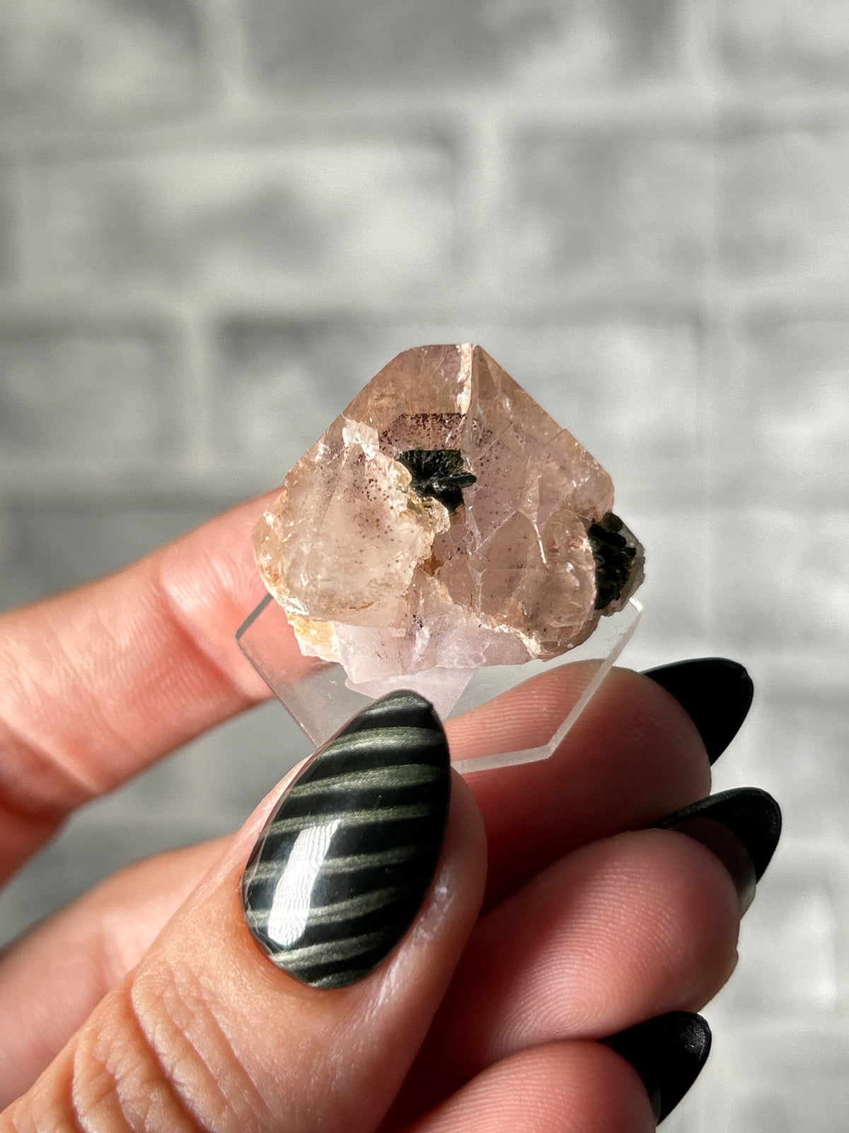 Epidote on Pink Amethyst - Sichuan China