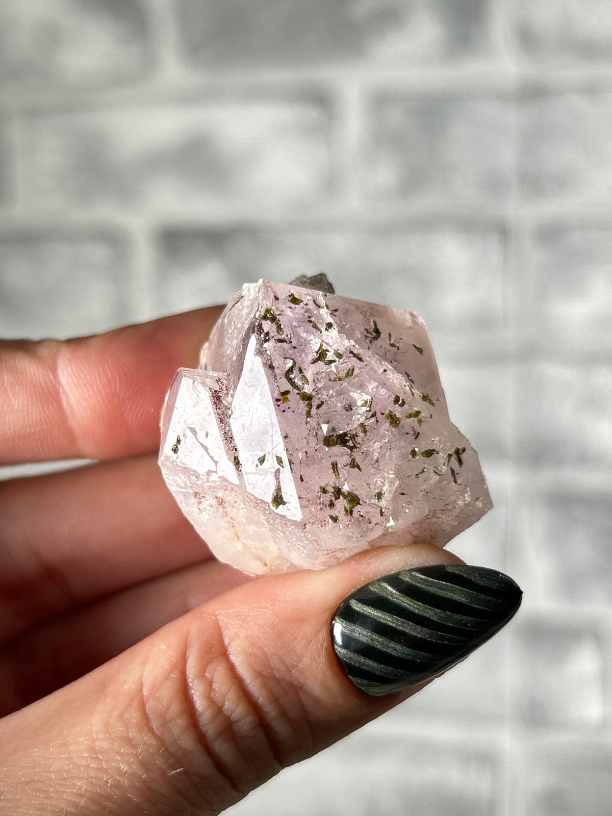 Epidote on Amethyst - Sichuan China