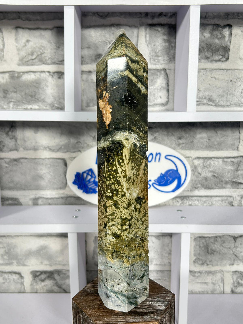 Large Orbicular Ocean Jasper Tower