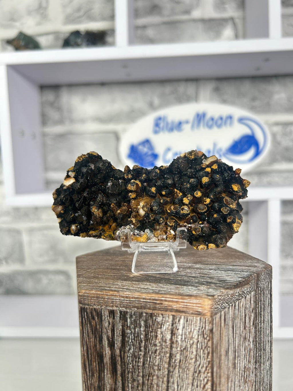 Dogtooth Calcite with Psilomelane & Hematite