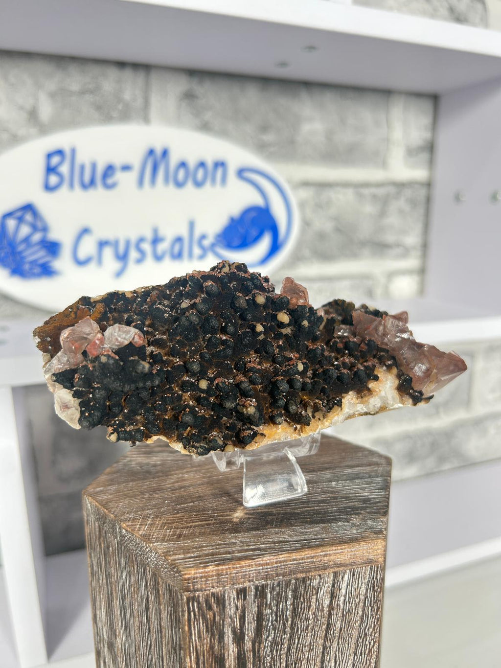 Dogtooth Calcite with Psilomelane, Hematite & Diamond Calcite