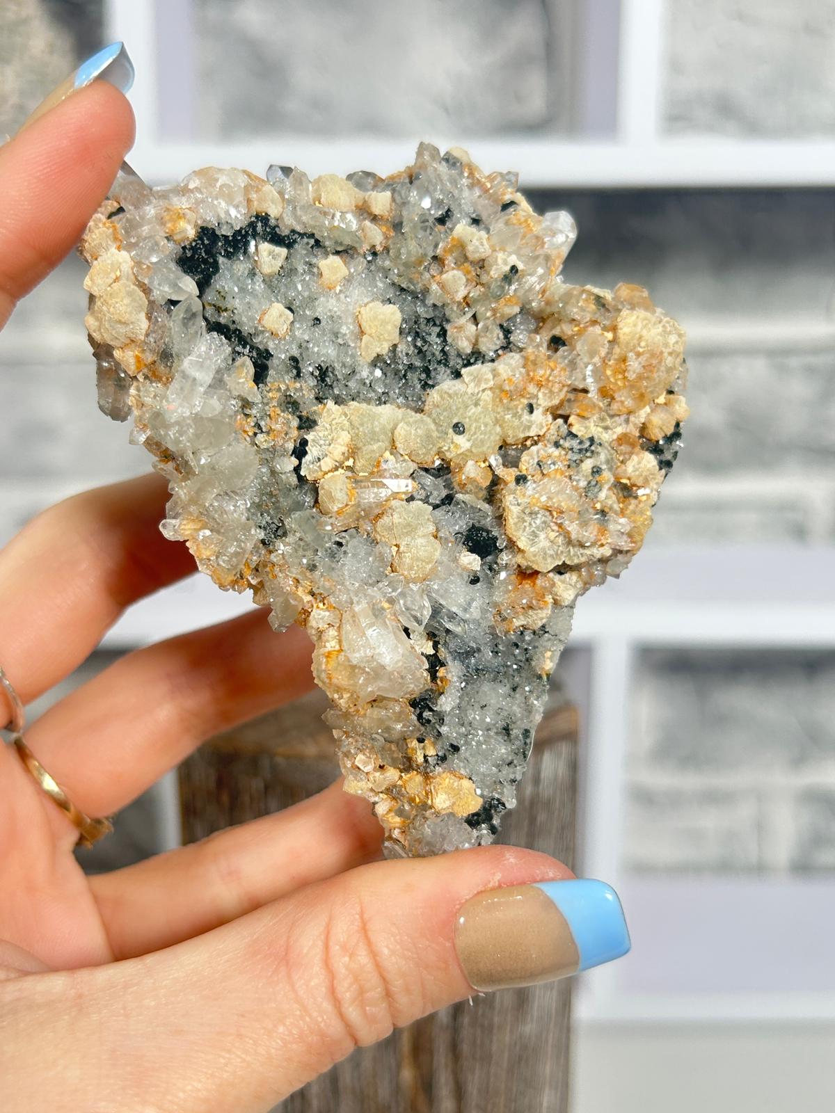 Prehnite with Epidote & Clear Quartz #2
