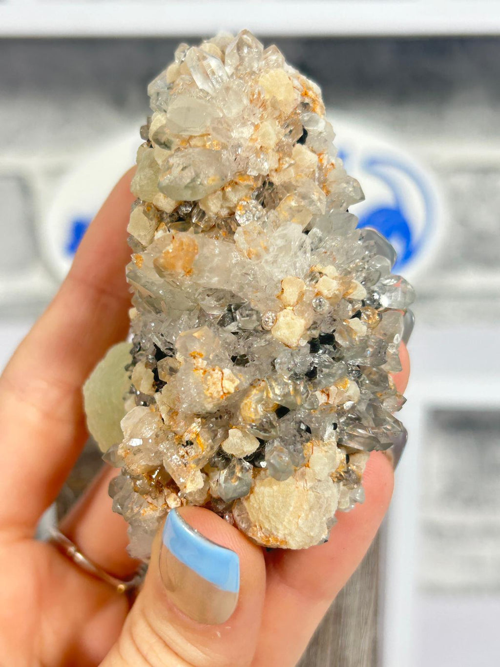 Prehnite with Epidote & Clear Quartz #4