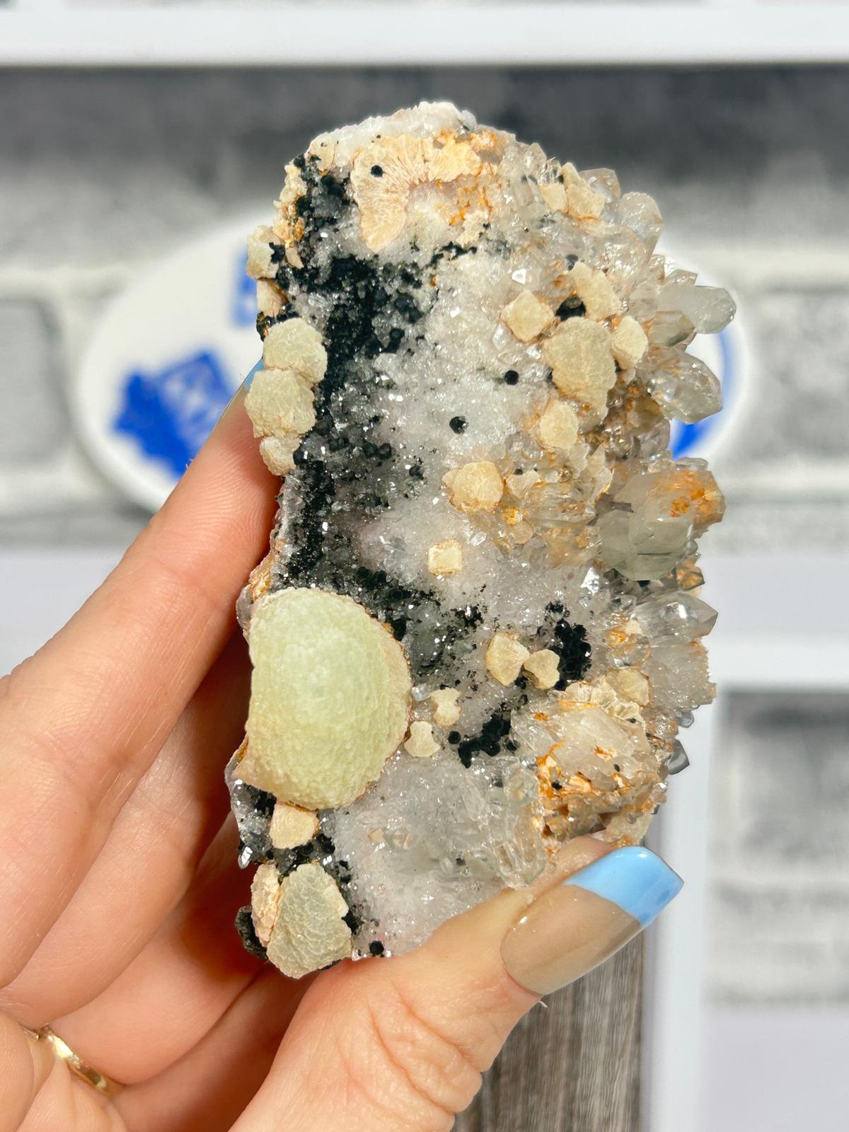 Prehnite with Epidote & Clear Quartz #4