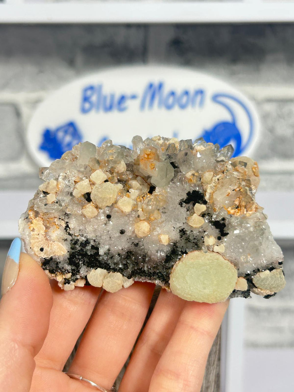 Prehnite with Epidote & Clear Quartz #4