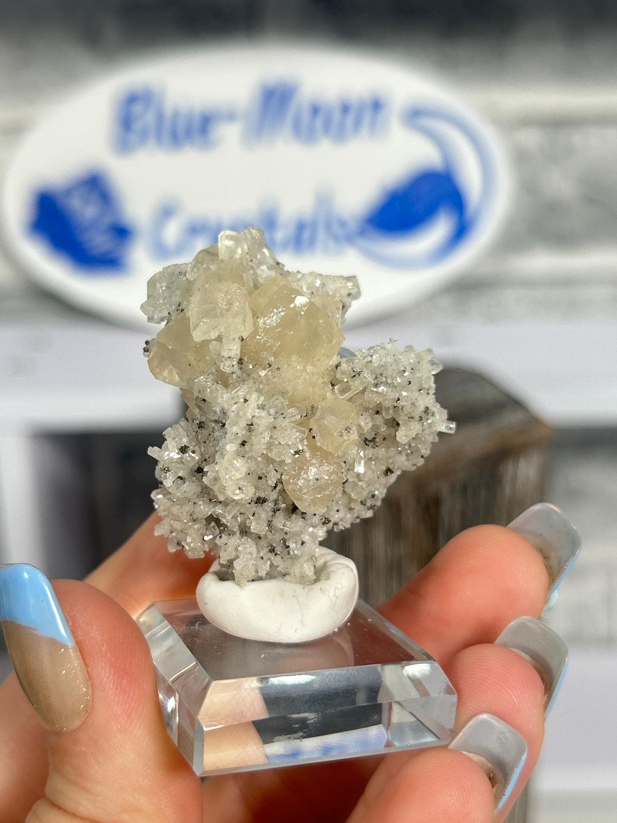 Columnar Calcite with Pyrite