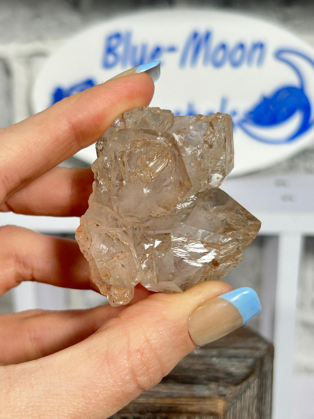 Elestial (Skeleton) Quartz Cluster with Petroleum Inclusions