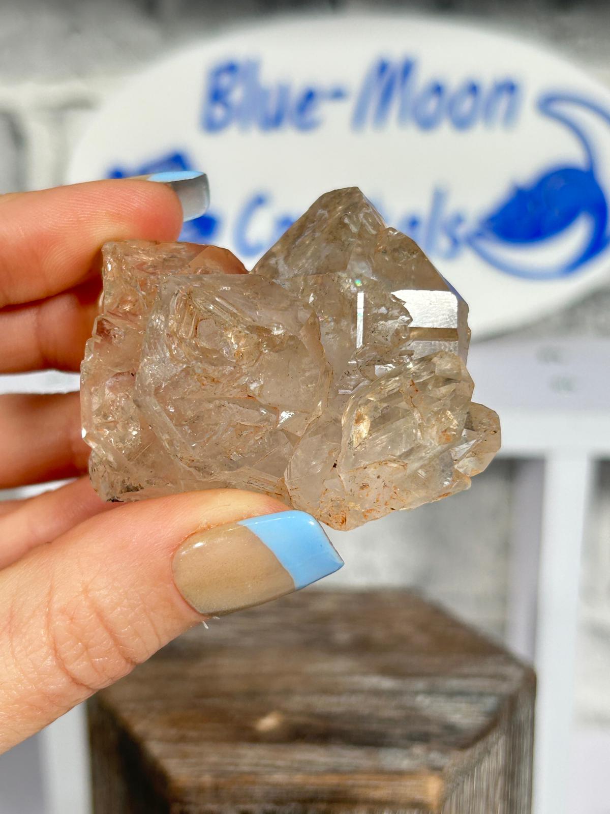 Elestial (Skeleton) Quartz Cluster with Petroleum Inclusions
