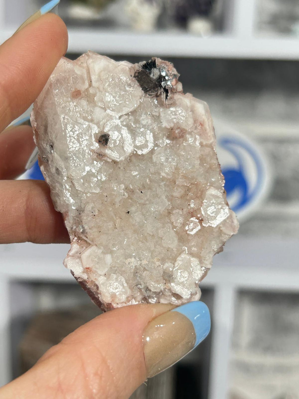 Specularite on Pink Calcite